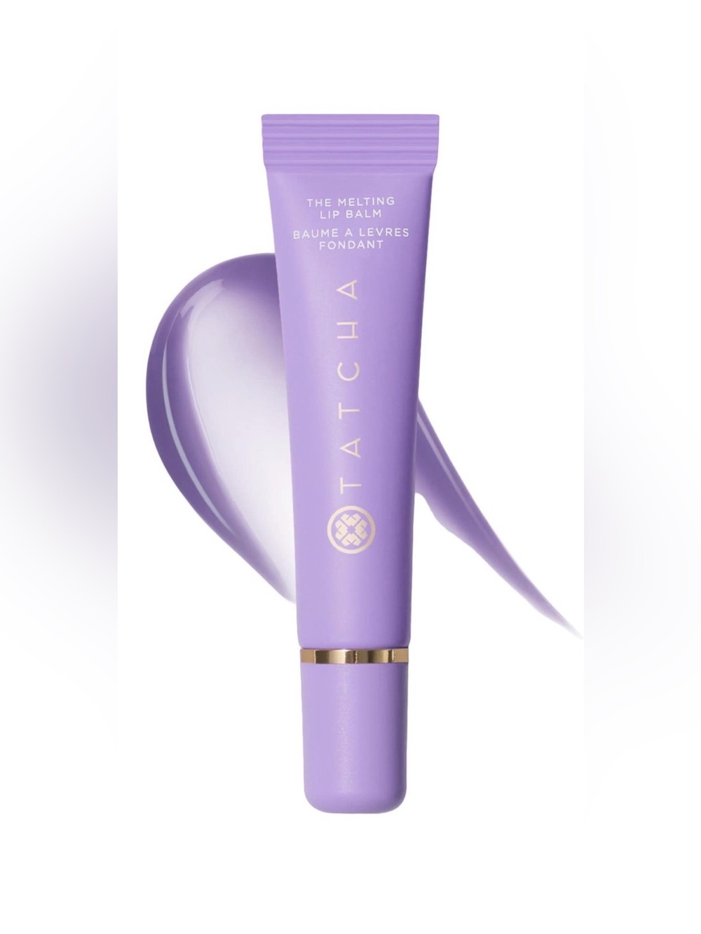 Tatcha Melting Lip Balm — Lavender Tube with Gold Accent